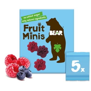 YOYO Bear Minis malina a borůvka 5x20 g
